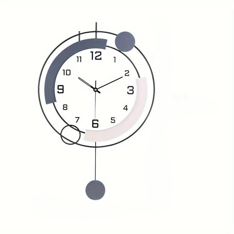 Euroselle Sleek Living Room Clock With Minimalist Design Accent