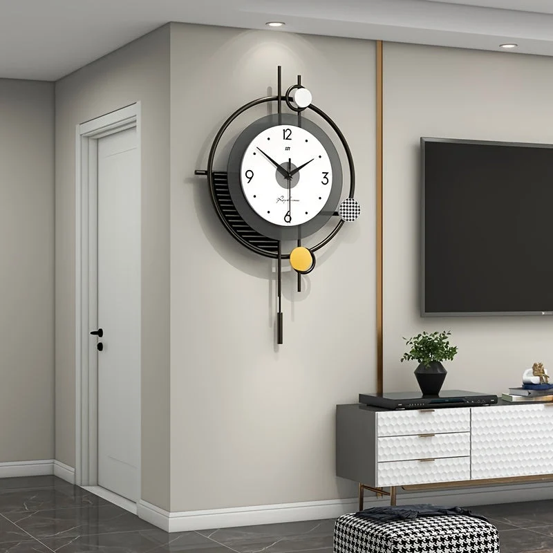 Euroselle Sleek Living Room Clock With Minimalist Design Accent