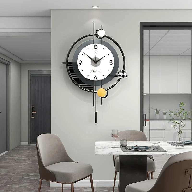 Euroselle Sleek Living Room Clock With Minimalist Design Accent
