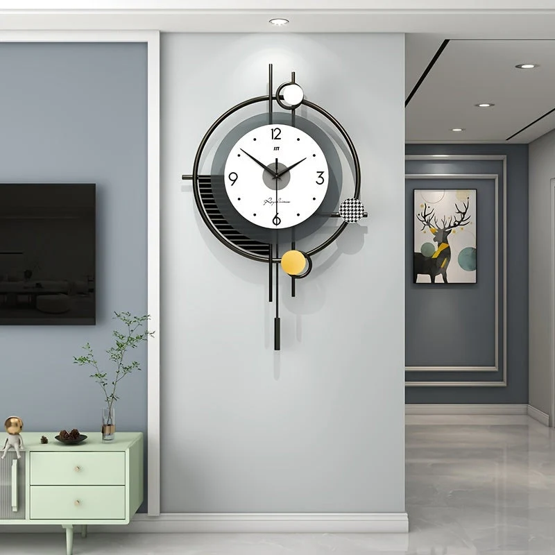 Euroselle Sleek Living Room Clock With Minimalist Design Accent