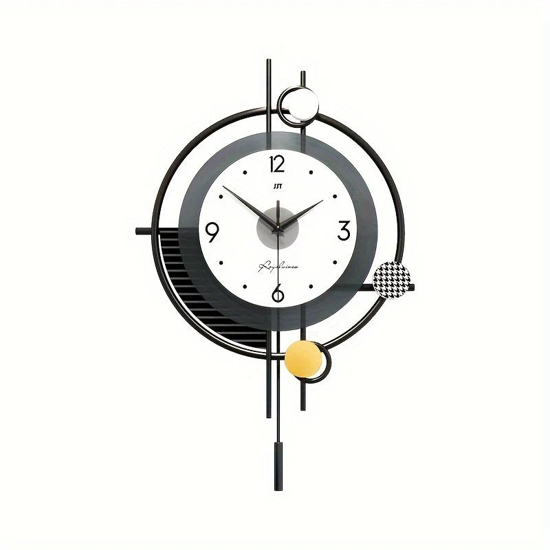 Euroselle Sleek Living Room Clock With Minimalist Design Accent