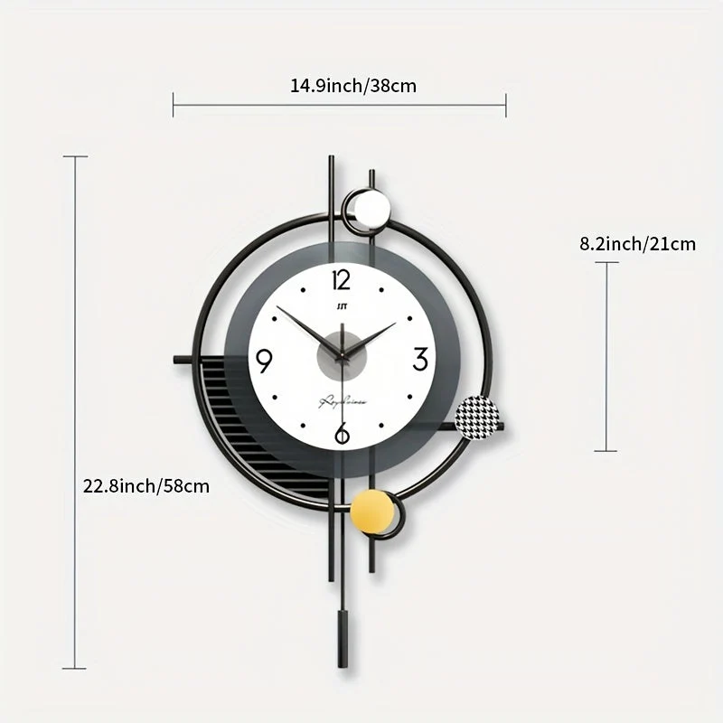 Euroselle Sleek Living Room Clock With Minimalist Design Accent