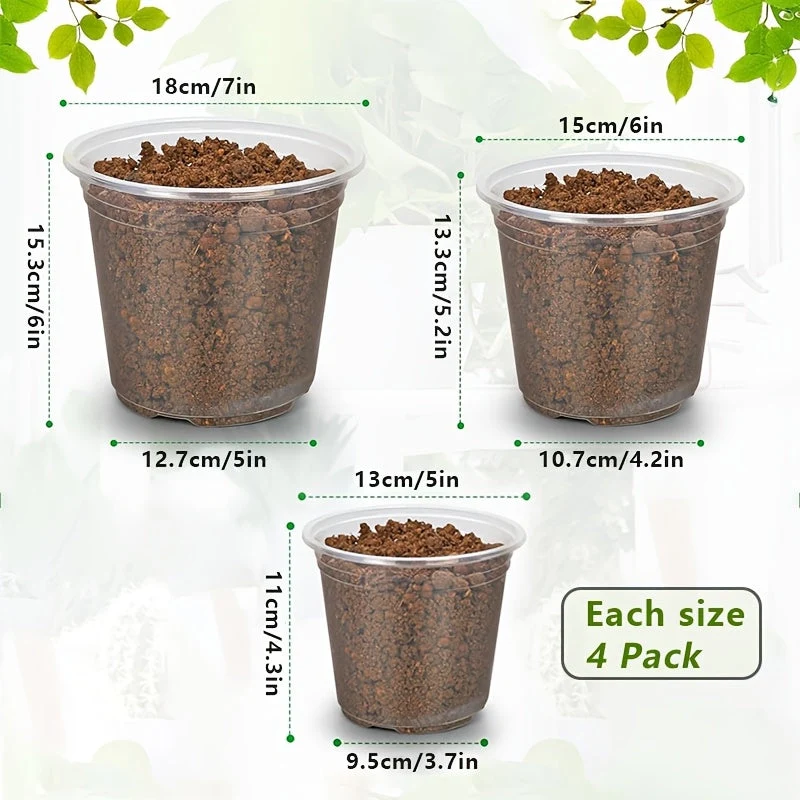 Euroselle Clear Seedling Pots For Easy Root Monitoring