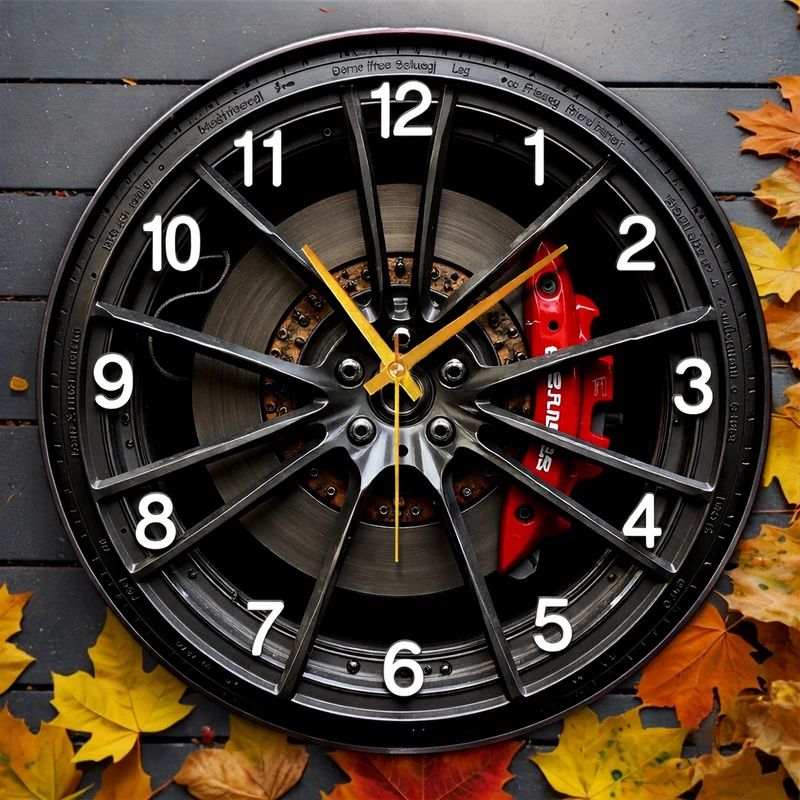Euroselle Car-Inspired 2D Wall Clock For Enthusiasts
