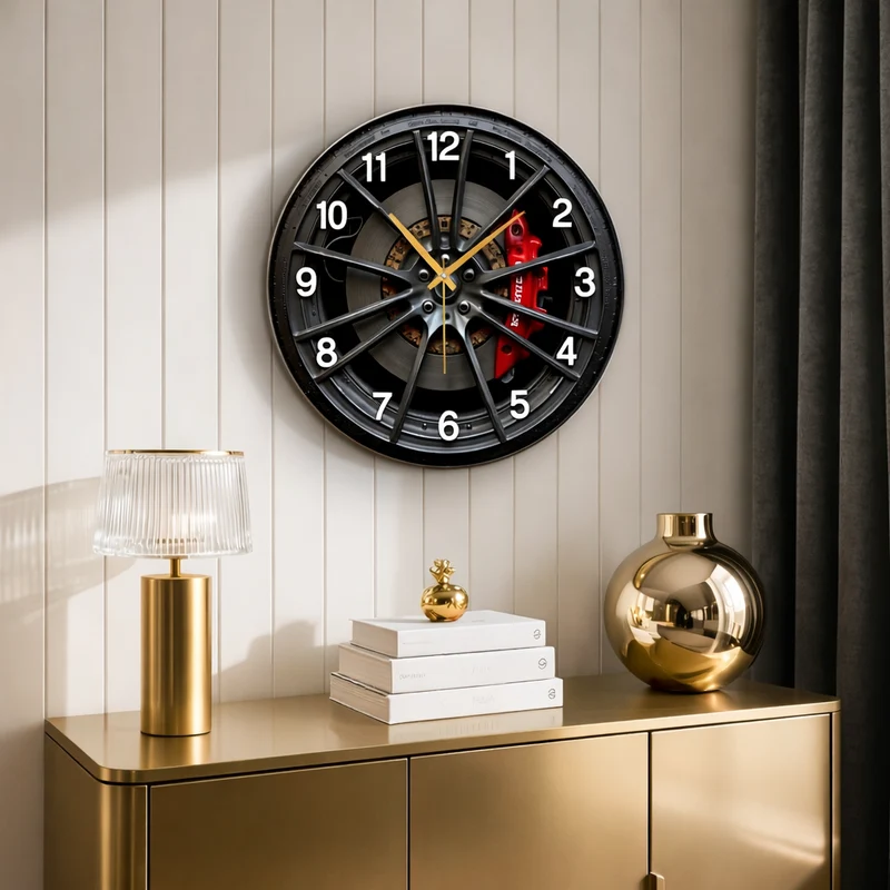 Euroselle Car-Inspired 2D Wall Clock For Enthusiasts