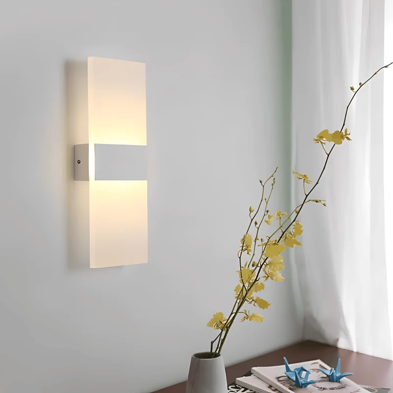 Euroselle LED Wall Mounted Lamp Acrylic Warm White Light With Touch Sensor Indoor