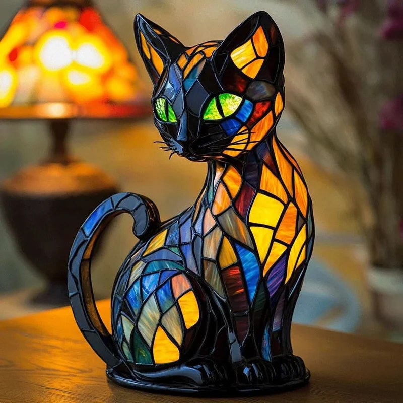 Euroselle Cute Cat Night Lamp With Soft LED Glow For Calming Ambient Light