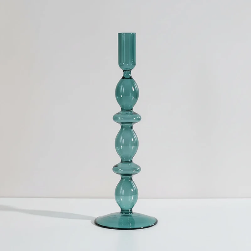 Euroselle Minimalist Glass Candle Holder Vase Decorative Art Piece