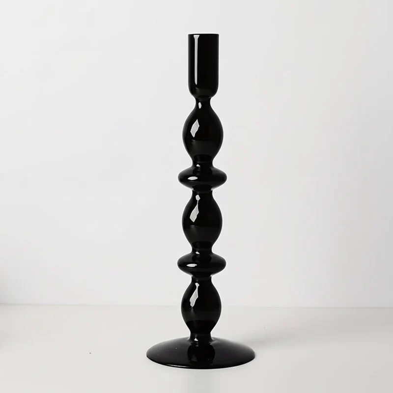 Euroselle Minimalist Glass Candle Holder Vase Decorative Art Piece
