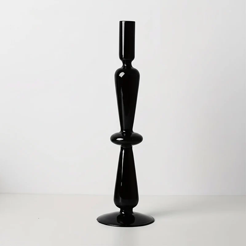 Euroselle Minimalist Glass Candle Holder Vase Decorative Art Piece