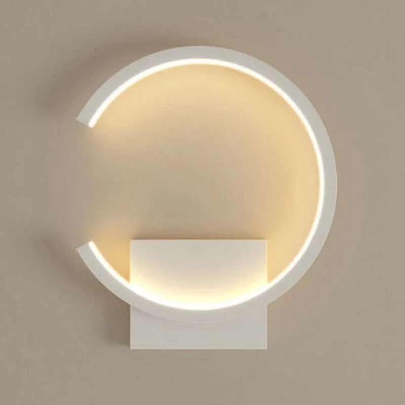 Euroselle LED Wall Sconce Metal Wall Mounted Integrated LED Black Finish 8W