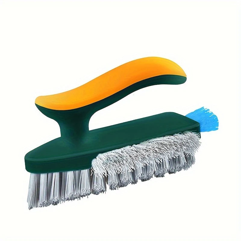 Euroselle 2-In-1 Crevice and Floor Scrub Brush, Durable Plastic, Portable Design