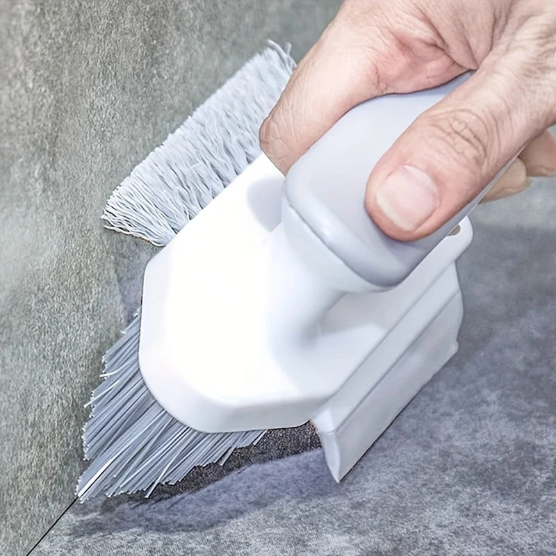 Euroselle 2-In-1 Crevice and Floor Scrub Brush, Durable Plastic, Portable Design