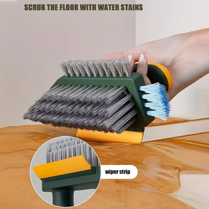 Euroselle 2-In-1 Crevice and Floor Scrub Brush, Durable Plastic, Portable Design