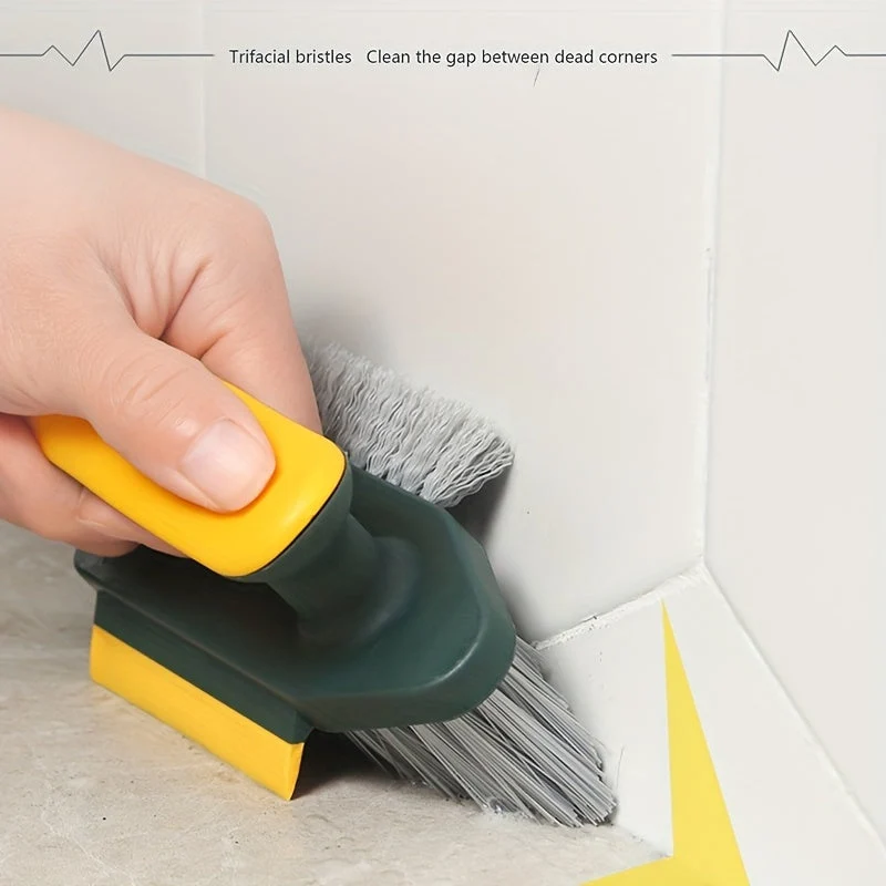 Euroselle 2-In-1 Crevice and Floor Scrub Brush, Durable Plastic, Portable Design