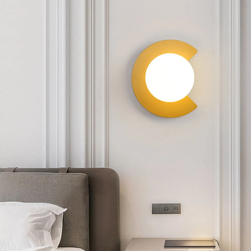 Euroselle Wall Light With Glass and Metal G9 Hardwired Minimalist Design