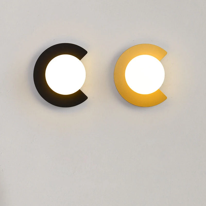 Euroselle Wall Light With Glass and Metal G9 Hardwired Minimalist Design