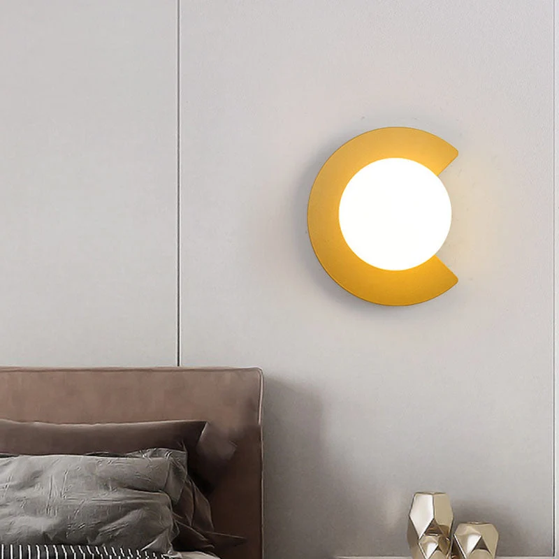 Euroselle Wall Light With Glass and Metal G9 Hardwired Minimalist Design