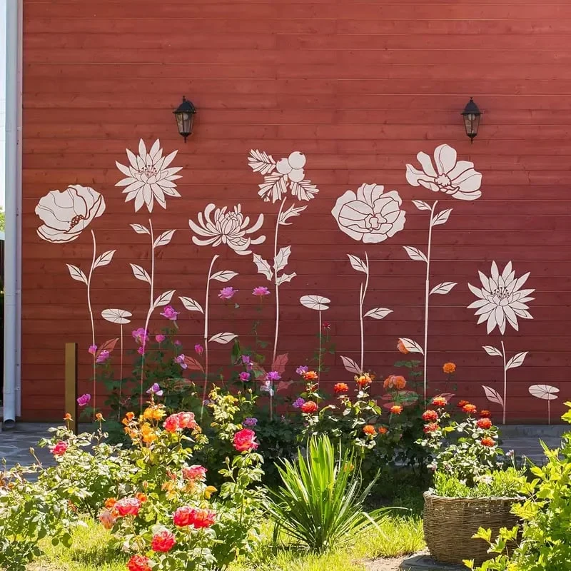 Euroselle 10-Piece Floral Stencil Set For Creative DIY Projects