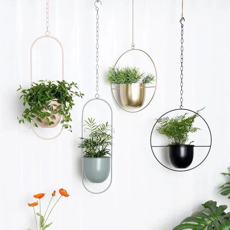 Euroselle Minimal Wall Planter Hanger For Modern Interior Style