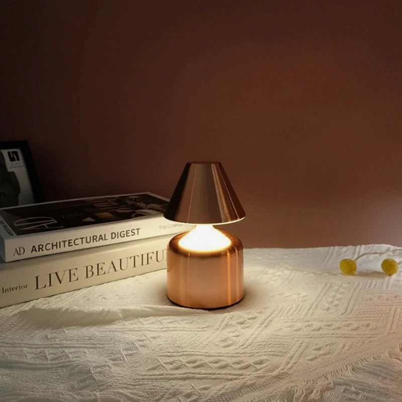 Euroselle Modern Wrought Iron Table Lamp Dimmable and Rechargeable With Customizable Illumination