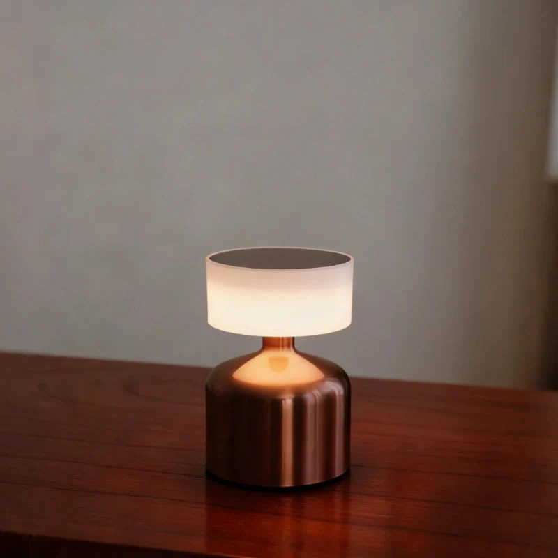 Euroselle Modern Wrought Iron Table Lamp Dimmable and Rechargeable With Customizable Illumination