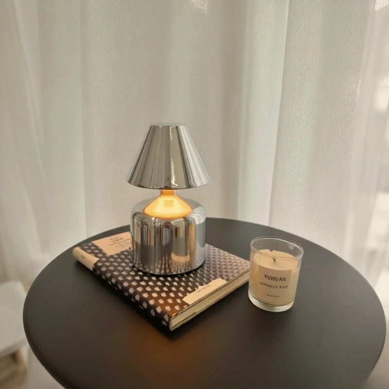 Euroselle Modern Wrought Iron Table Lamp Dimmable and Rechargeable With Customizable Illumination