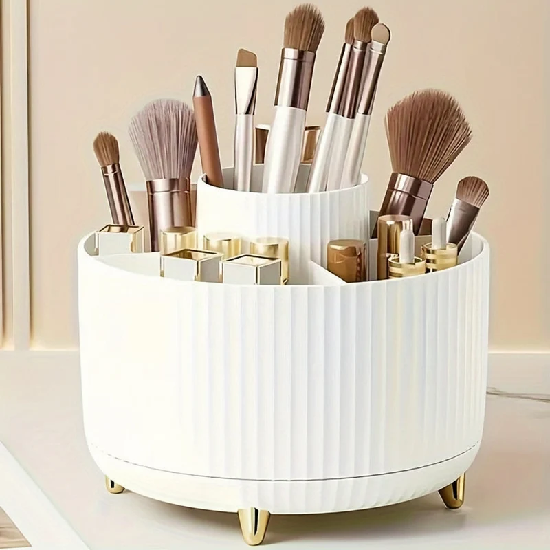 Euroselle 360-Degree Rotating Makeup Storage With Five Sections