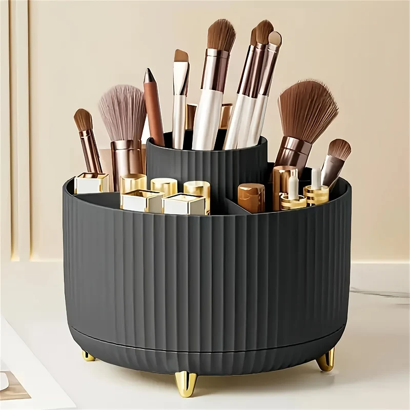Euroselle 360-Degree Rotating Makeup Storage With Five Sections