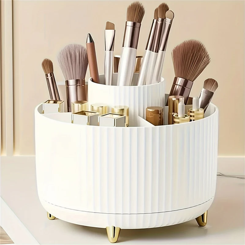 Euroselle 360-Degree Rotating Makeup Storage With Five Sections