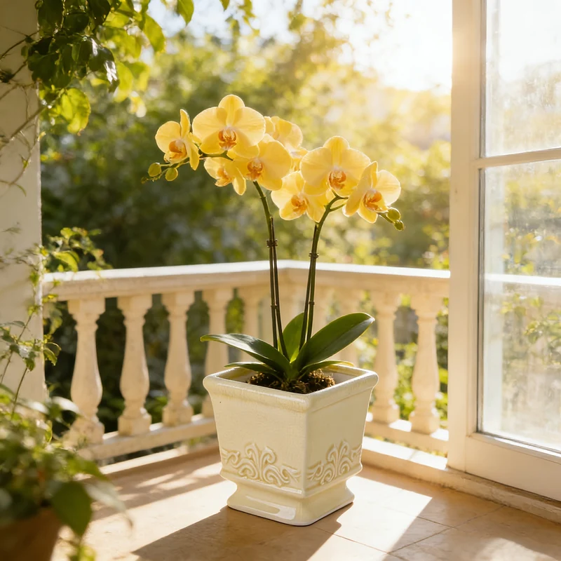 Euroselle Vintage Ceramic Planter With Compact Square Design For Elegant Indoor Plant Display