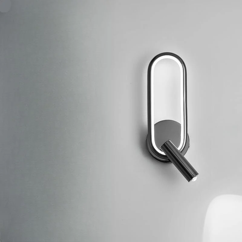 Euroselle Wall Lamp LED Aluminum Iron Adjustable Reading Light Black White