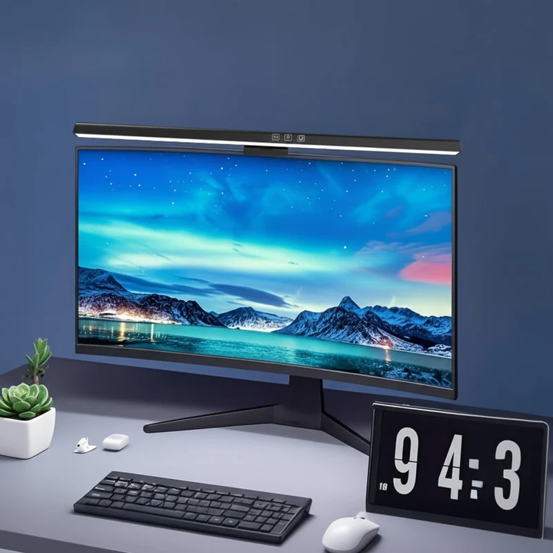 Euroselle Clip-On Desk Lamp For Computer Screen Office Use