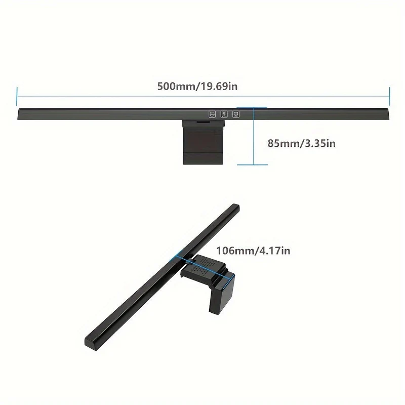 Euroselle Clip-On Desk Lamp For Computer Screen Office Use