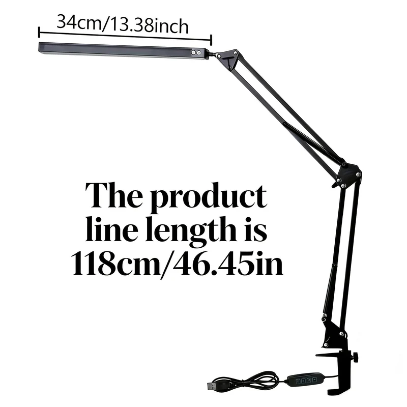 Euroselle Ultra Bright Adjustable LED Clip Lamp With Three Color Temperatures