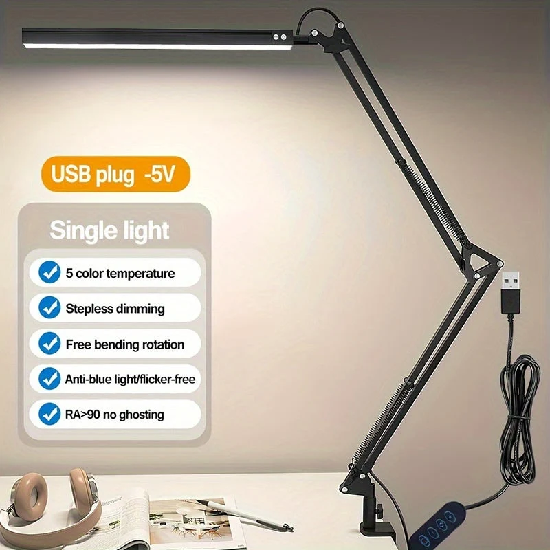 Euroselle Ultra Bright Adjustable LED Clip Lamp With Three Color Temperatures