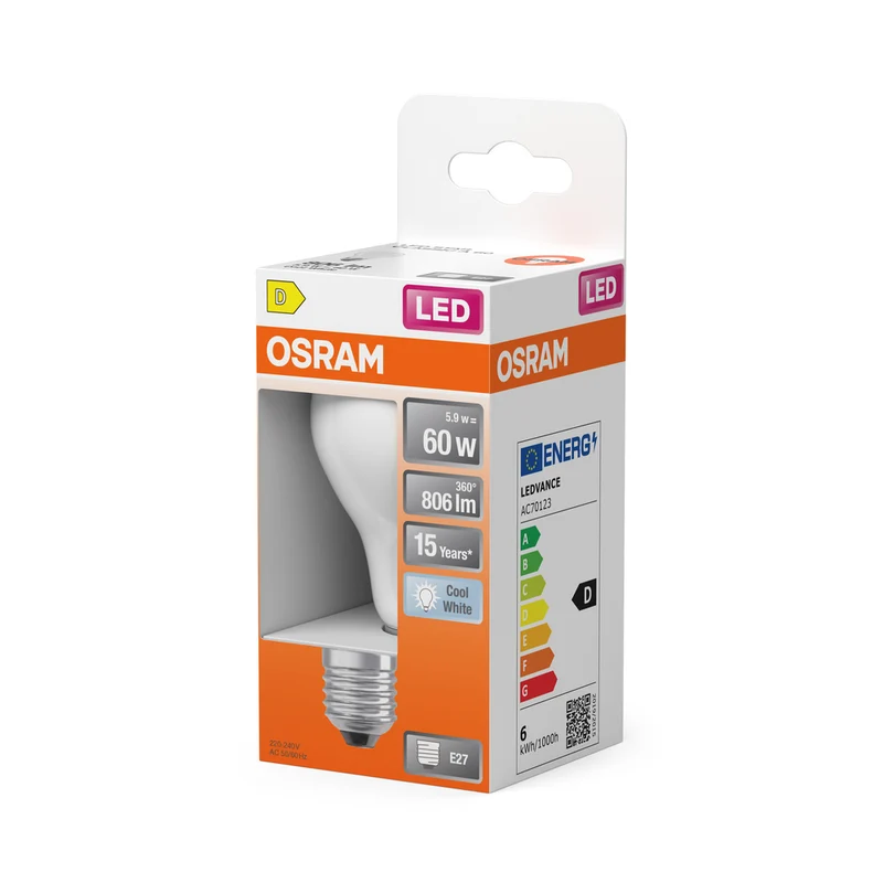 OSRAM Retrofit Classic A LED Lampe matt (ex 60W) 6,5W / 4000K Kaltweiß E27