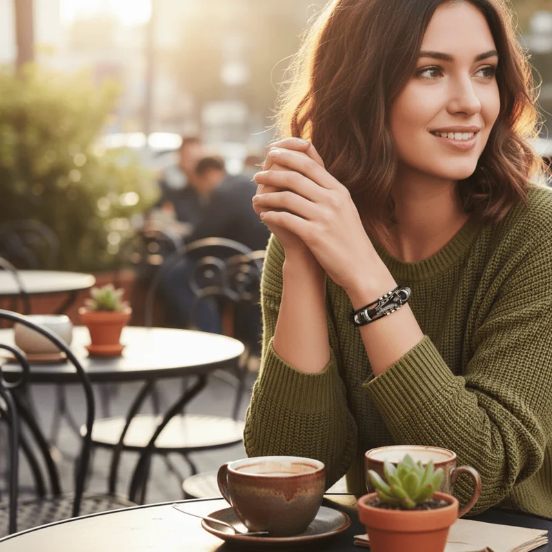 Euroselle Leather Bracelet Inspired By Musical Guitars