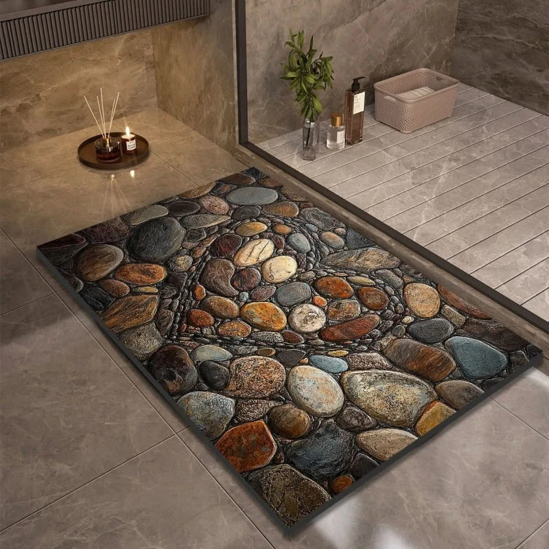 Euroselle Diatomaceous Earth Bath Mat With Anti-Slip Quick Dry Comfort