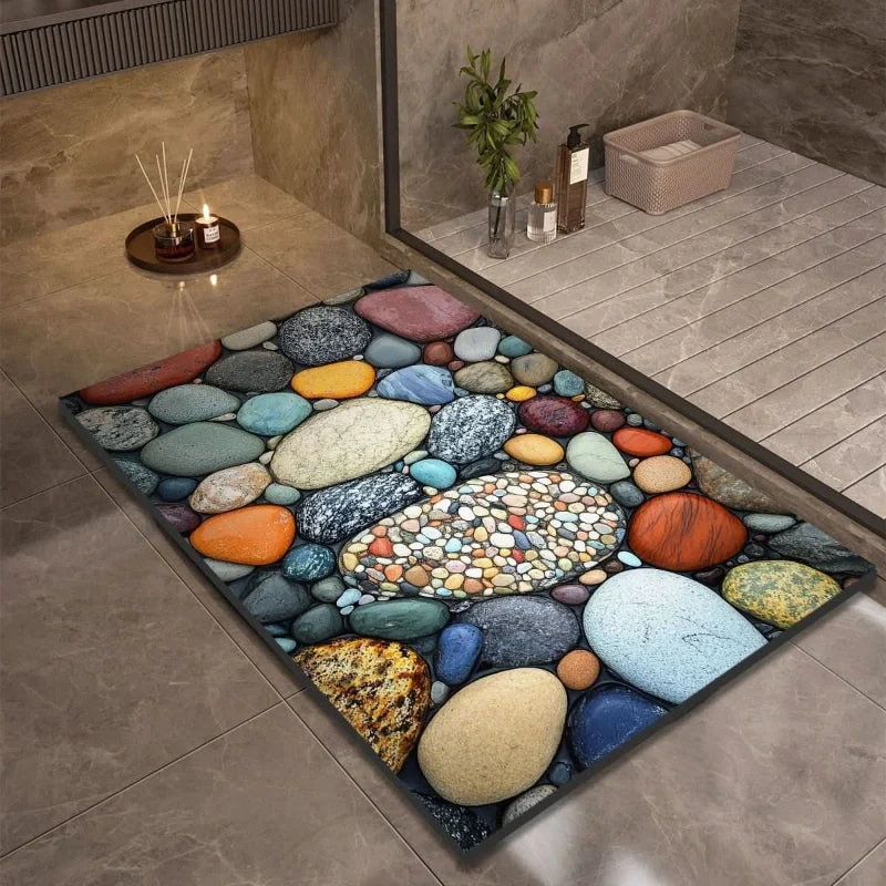 Euroselle Diatomaceous Earth Bath Mat With Anti-Slip Quick Dry Comfort