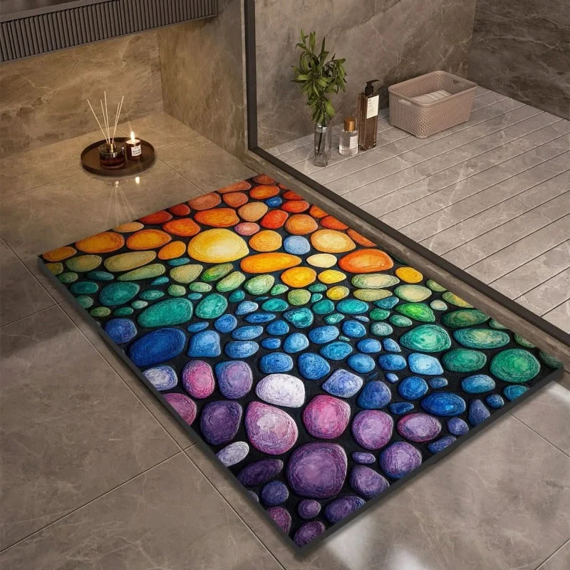 Euroselle Diatomaceous Earth Bath Mat With Anti-Slip Quick Dry Comfort