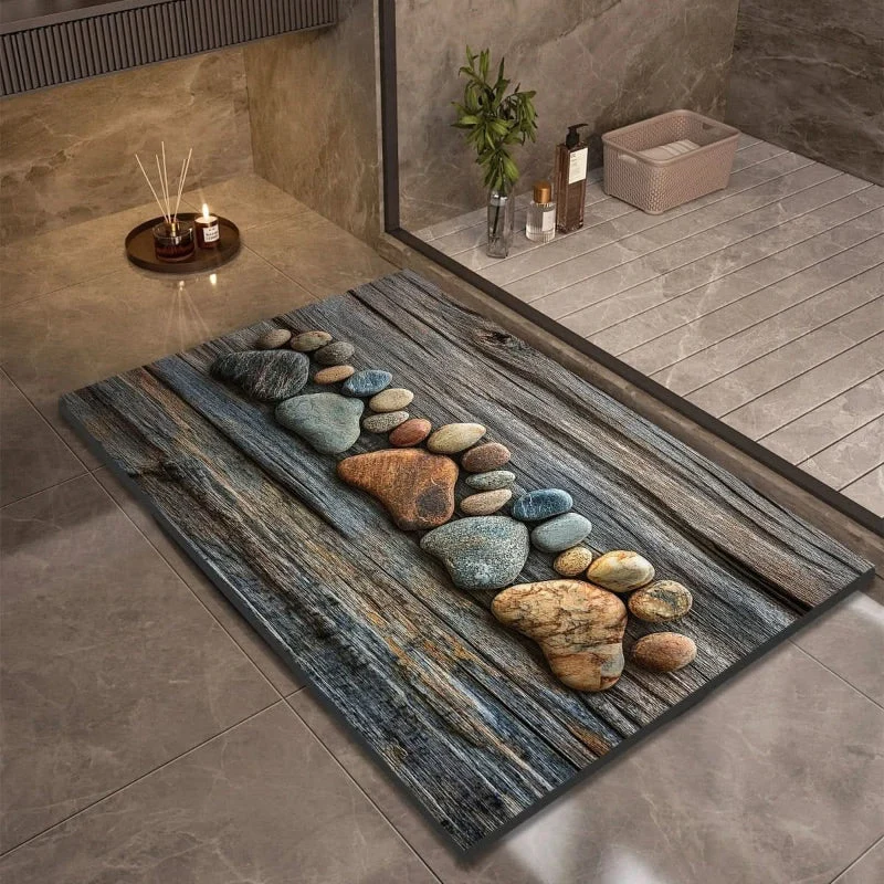 Euroselle Diatomaceous Earth Bath Mat With Anti-Slip Quick Dry Comfort
