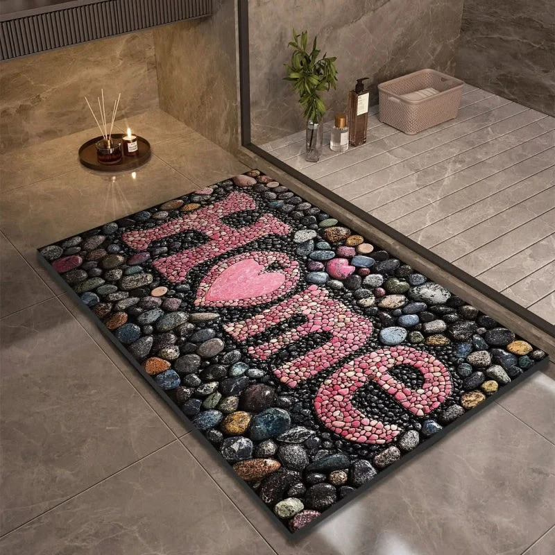 Euroselle Diatomaceous Earth Bath Mat With Anti-Slip Quick Dry Comfort