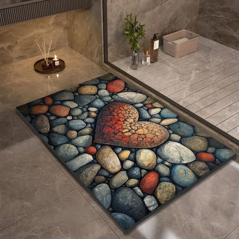 Euroselle Diatomaceous Earth Bath Mat With Anti-Slip Quick Dry Comfort