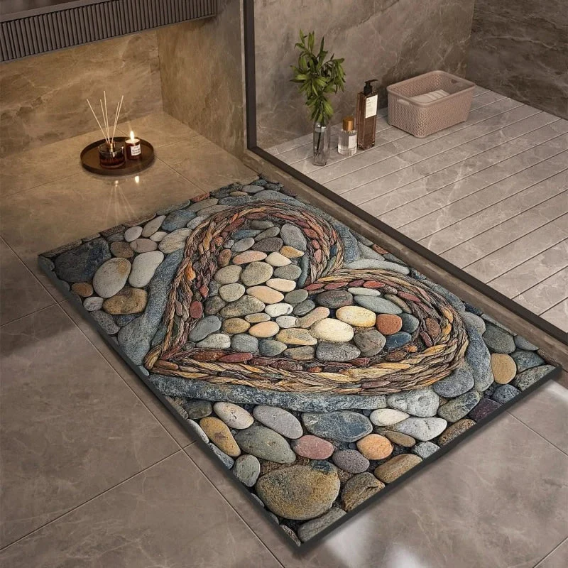 Euroselle Diatomaceous Earth Bath Mat With Anti-Slip Quick Dry Comfort