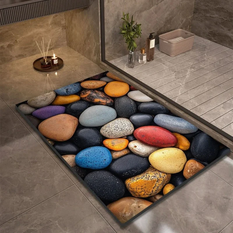 Euroselle Diatomaceous Earth Bath Mat With Anti-Slip Quick Dry Comfort