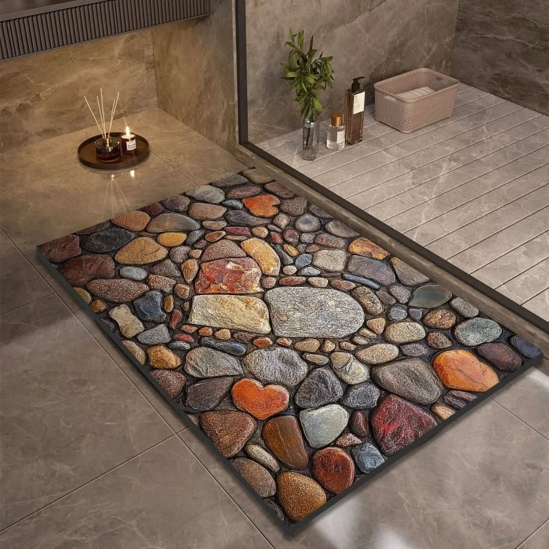 Euroselle Diatomaceous Earth Bath Mat With Anti-Slip Quick Dry Comfort