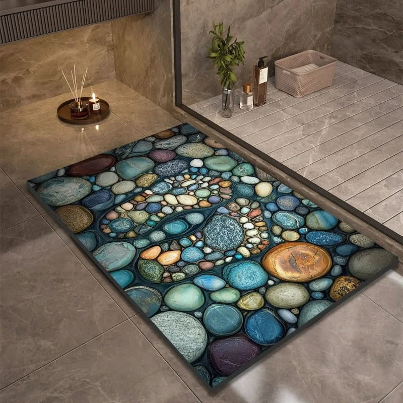 Euroselle Diatomaceous Earth Bath Mat With Anti-Slip Quick Dry Comfort