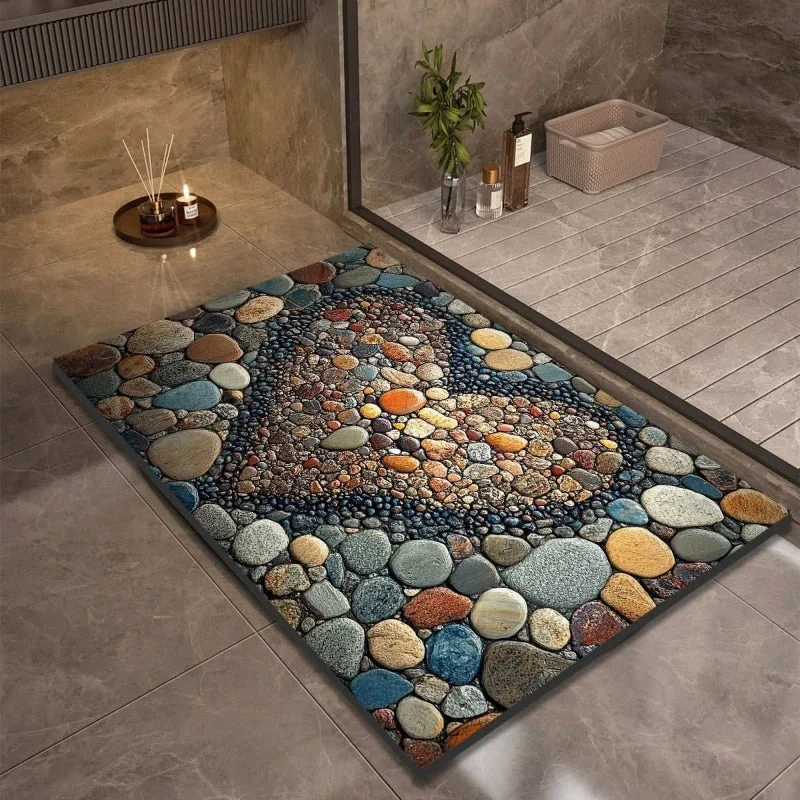 Euroselle Diatomaceous Earth Bath Mat With Anti-Slip Quick Dry Comfort