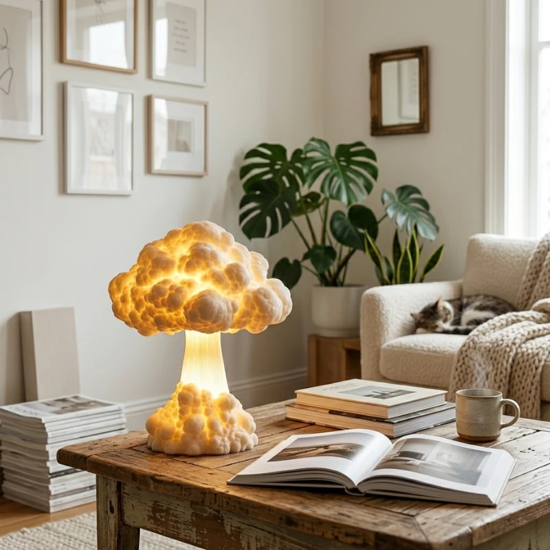 Mushroom LED Lamp Warm White Indoor Decorative Light By Euroselle